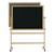 Double-Sided Mobile Chalkboard w/ Wood Frame
